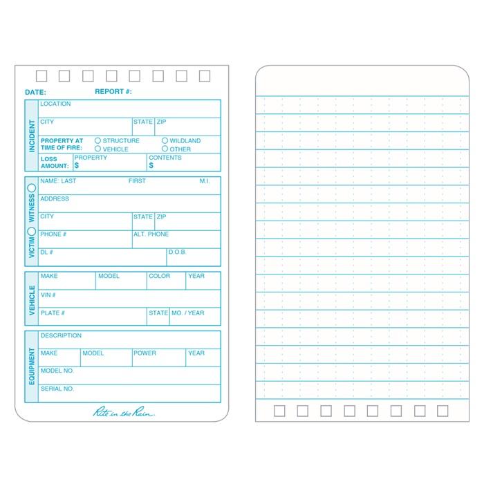 Field Incident Report Notepads: Templated Forms with All The Information You Need (6 Pack)